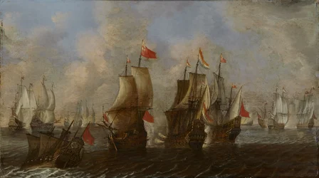 Bataille navale entre navires anglais et néerlandais